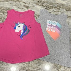 Two girls size large 10/12 tank tops